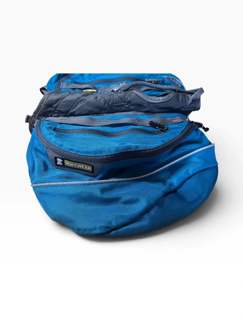 Ruffwear Approach Pack Dog Hiking Gear Dual Saddlebags Harness Blue Size Medium